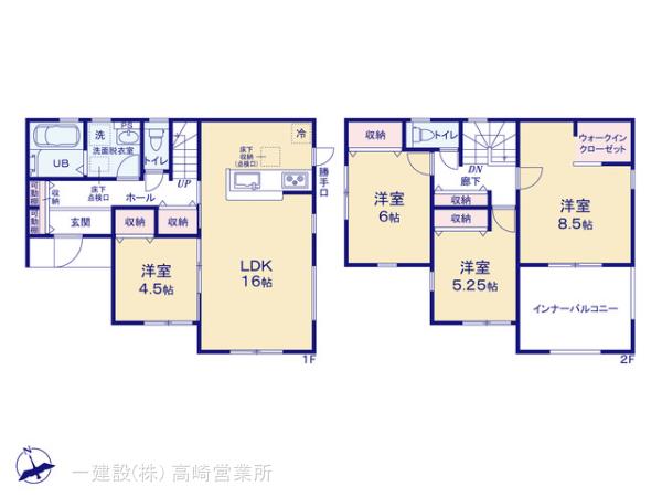 リーブルガーデン玉村町八幡原の見取り図