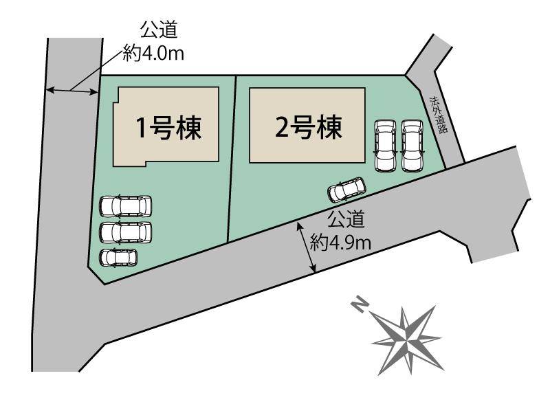 ブルーミングガーデン福岡市南区鶴田４丁目２期２棟の見取り図