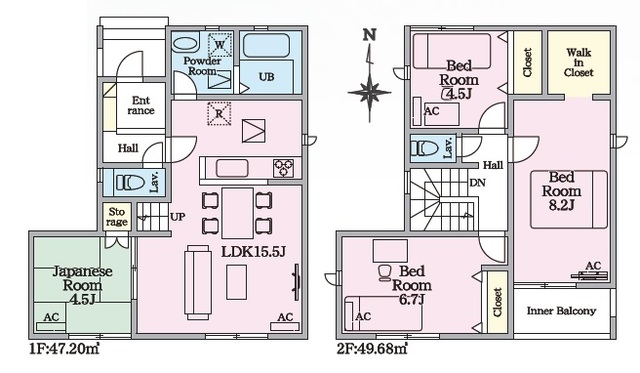 リナージュ名古屋市中川区下之一色町２２－１期の見取り図