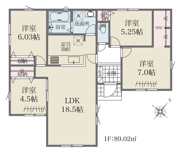 リナージュ野木友沼２４－１期の見取り図
