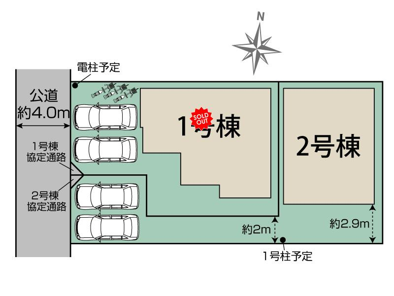 ブルーミングガーデン白岡市西６丁目２棟の見取り図