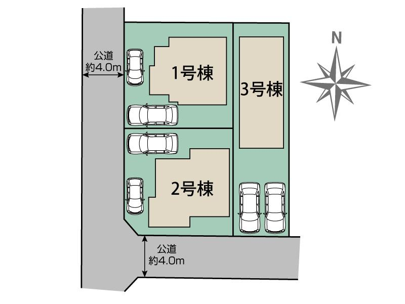 ブルーミングガーデン小平市学園東町３棟の見取り図