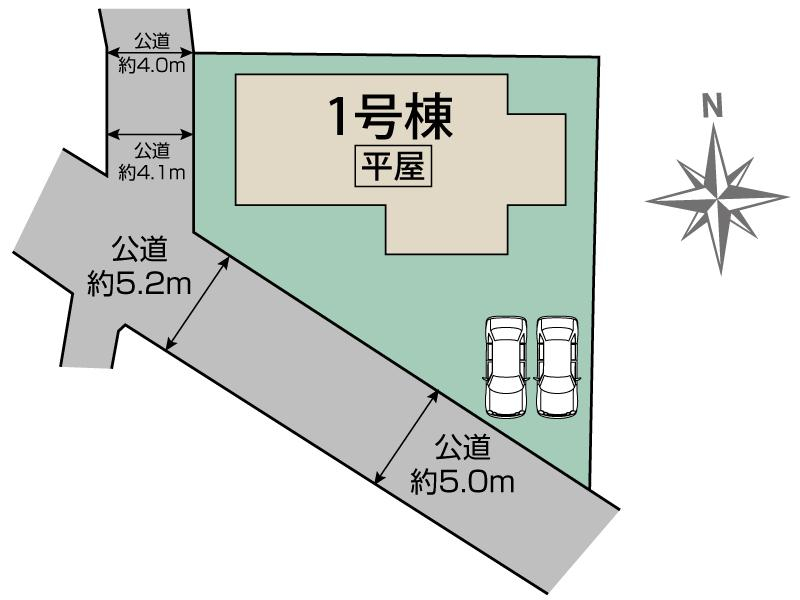 ブルーミングガーデン伊勢崎市上植木本町２期１棟の見取り図