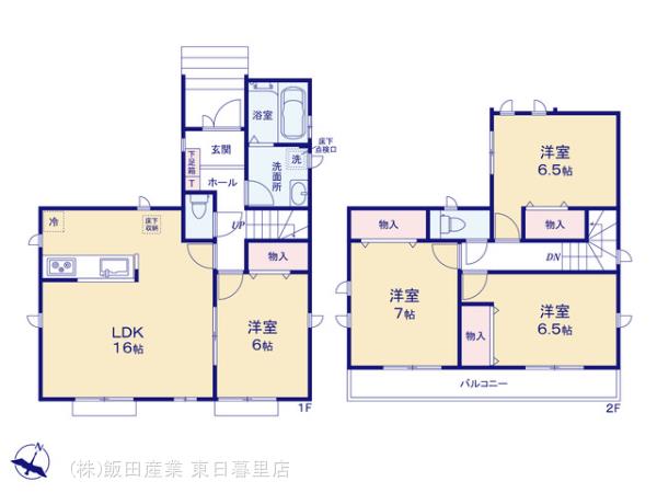 ハートフルタウン松戸市小金原8丁目の見取り図
