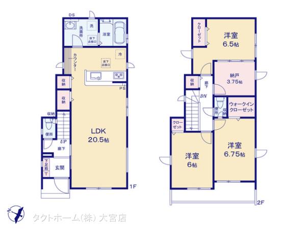 グラファーレ4208上尾市向山１０期３棟の見取り図