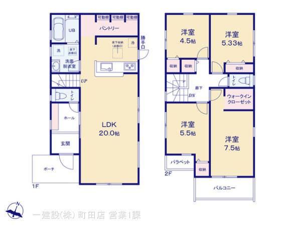 リーブルガーデン青葉区鴨志田町一期の見取り図