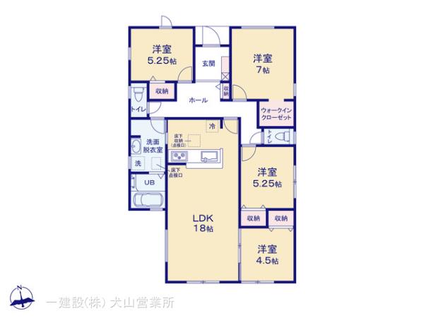 リーブルガーデン関市肥田瀬の見取り図