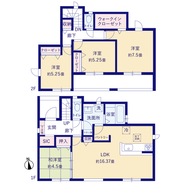 グラファーレ4249福島市笹谷４期１棟の見取り図
