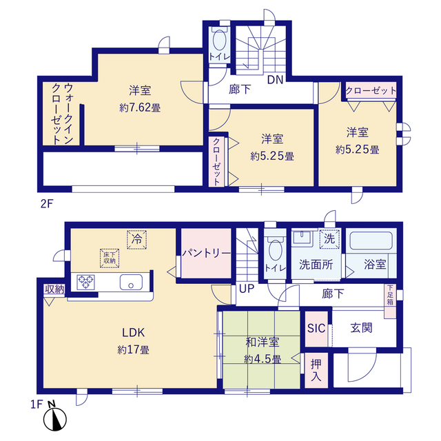 グラファーレ4249会津若松市館脇町２棟の見取り図