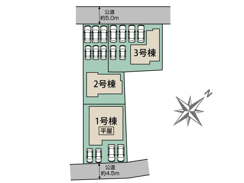 ブルーミングガーデン豊川市伊奈町佐脇原３棟の見取り図