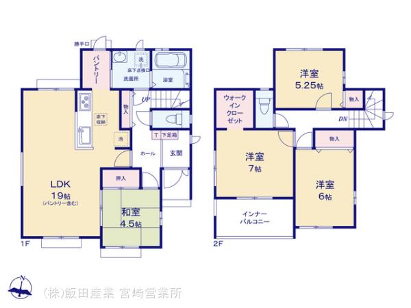 ハートフルタウン宮崎市南花ｹ島町1期の見取り図
