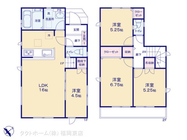 グラファーレ4178福岡市柏原２期２棟の見取り図