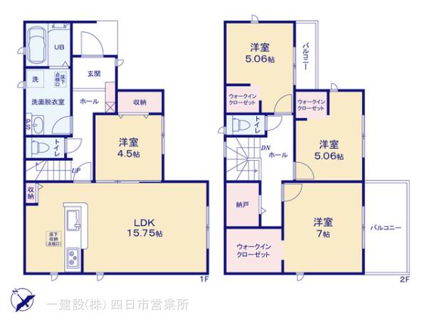リーブルガーデンいなべ市員弁町上笠田第４の見取り図