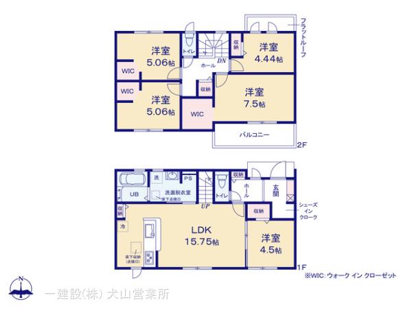 リーブルガーデン犬山市塔野地青木の見取り図