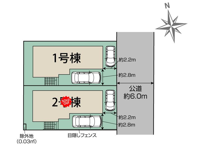 ブルーミングガーデン八千代市八千代台西１０丁目２棟の見取り図