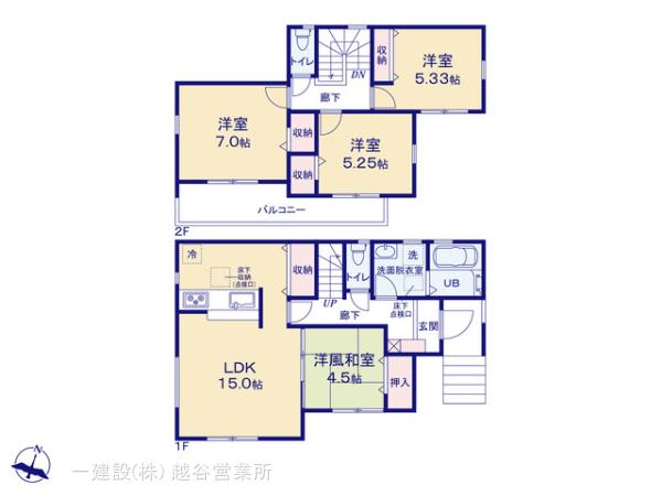 リーブルガーデン吉川市中曽根の見取り図