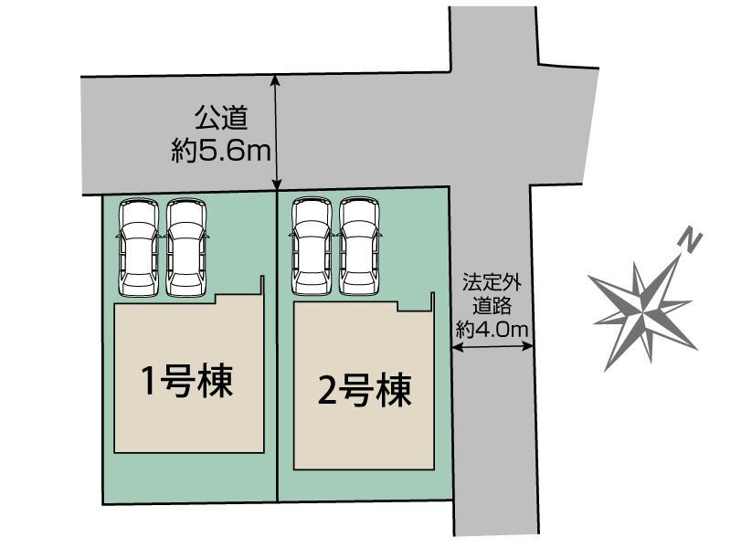 ブルーミングガーデン糟屋郡宇美町桜原３丁目２棟の見取り図