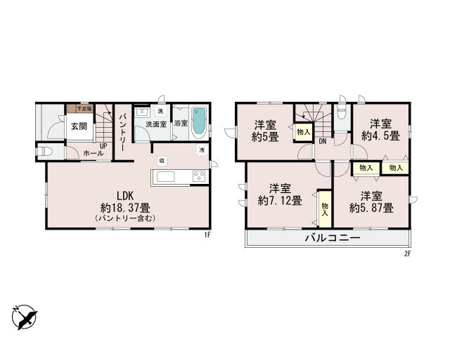 ハートフルタウン(明石)明石魚住町西岡3期の見取り図