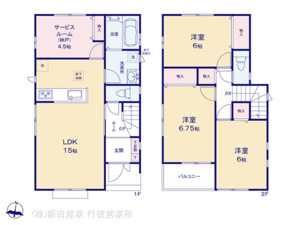 ハートフルタウン松戸市八ヶ崎6丁目の見取り図