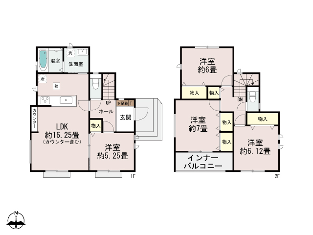 ハートフルタウン高崎市上小鳥町3期の見取り図