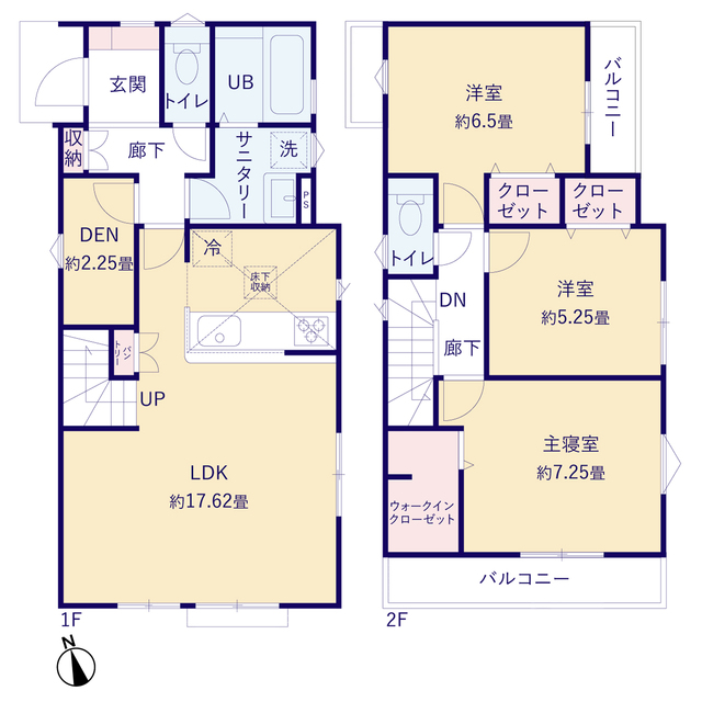 ティアラ4230所沢市上新井３期４棟の見取り図