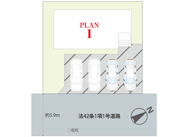 ハートフルタウン牛久市南Ⅴの見取り図