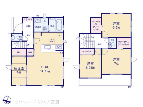 グラファーレ4242久喜市鷲宮４期７棟の見取り図