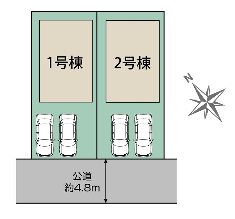 ブルーミングガーデン四街道市旭ケ丘４丁目２棟の見取り図