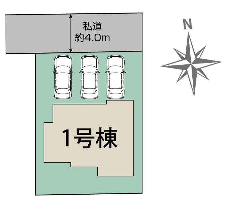 ブルーミングガーデン広島市　安佐北区亀山３丁目１棟の見取り図