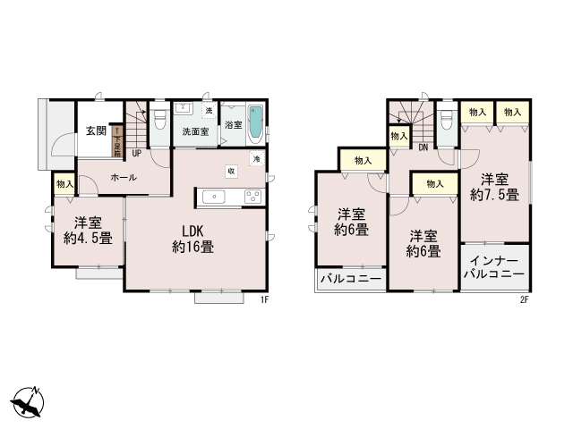 ハートフルタウン高崎市下佐野町3期の見取り図