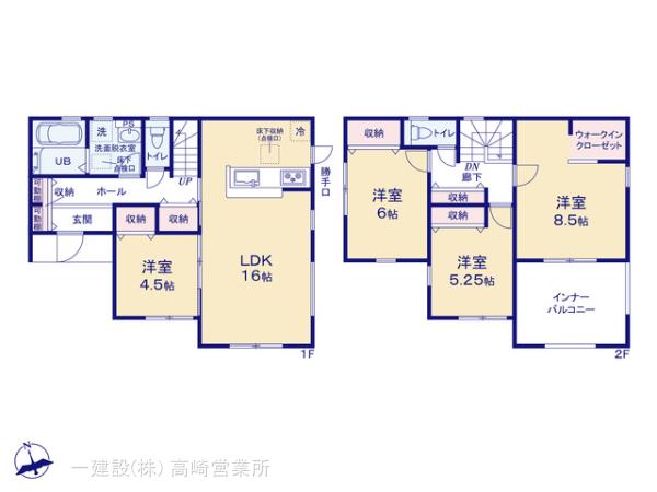 リーブルガーデン玉村町上福島の見取り図