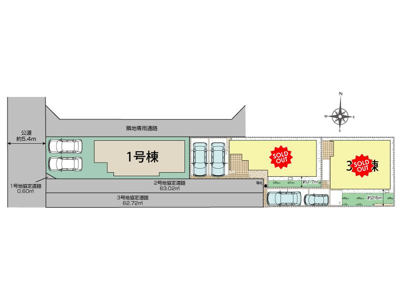 ブルーミングガーデン茅ヶ崎市小和田１丁目３棟の見取り図