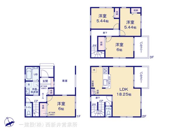 リーブルガーデン越谷市谷中町の見取り図