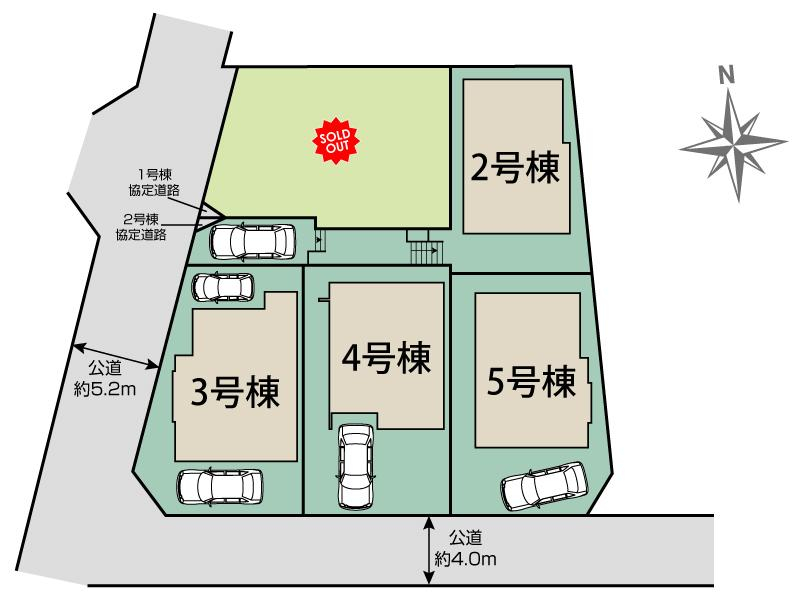 ブルーミングガーデン東村山市野口町３丁目５棟の見取り図