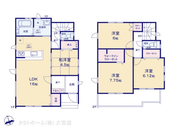 グラファーレ4108さいたま市原町８期７棟の見取り図