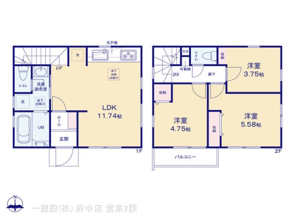 リーブルガーデン府中市本宿町１期の見取り図
