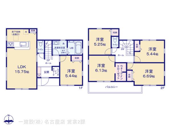 リーブルガーデン一宮市馬見塚西ノ山の見取り図