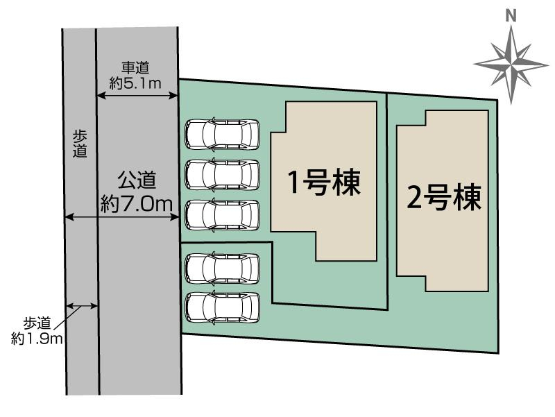 ブルーミングガーデン浜松市中央区芳川町２棟の見取り図