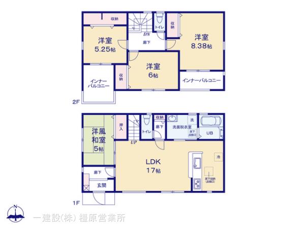 リーブルガーデン川西町結崎１８期の見取り図