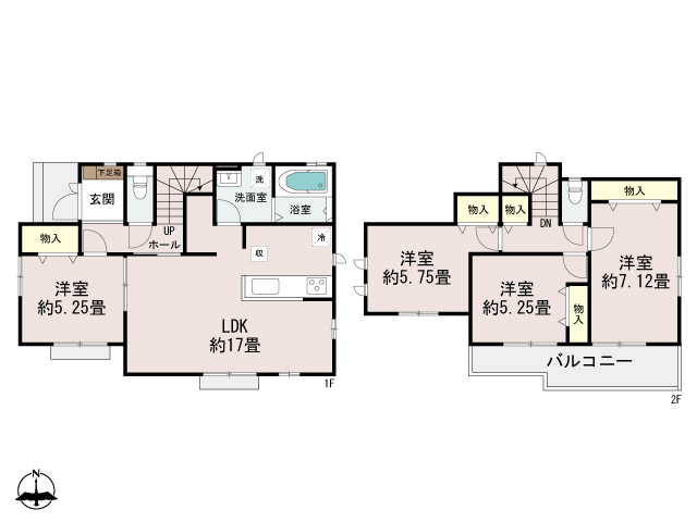 ハートフルタウン(明石)三木志染町西自由が丘2丁目の見取り図