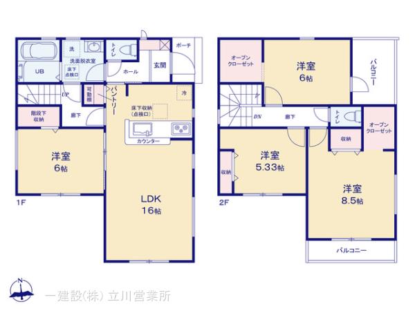 リーブルガーデンあきる野伊奈第７期の見取り図