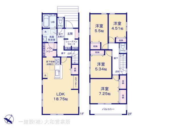 リーブルガーデン藤沢市石川５丁目の見取り図