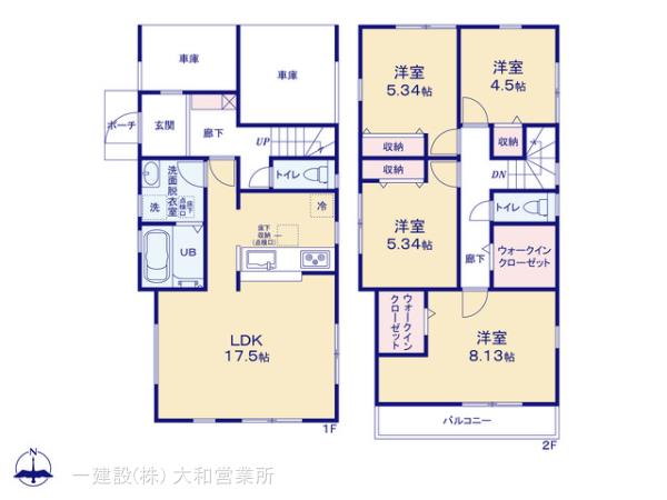 リーブルガーデン厚木市妻田東２丁目の見取り図