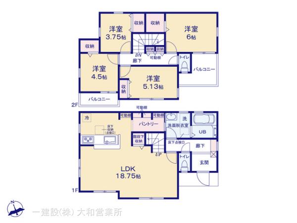 リーブルガーデン旭区川井本町の見取り図