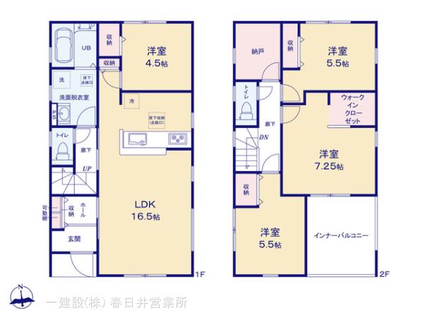 リーブルガーデン一宮市三ツ井二丁目の見取り図