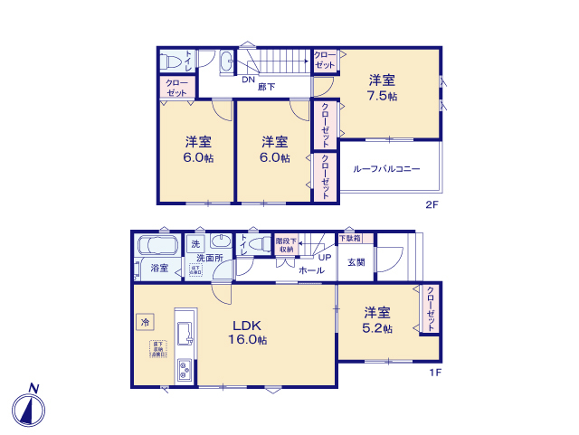 リナージュ鳴門大津町２４－１期の見取り図