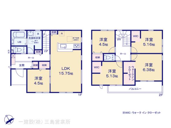 リーブルガーデン富士宮市万野原新田の見取り図