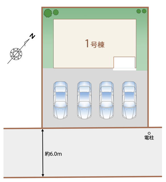 ハートフルタウン富山市本郷町3期の見取り図