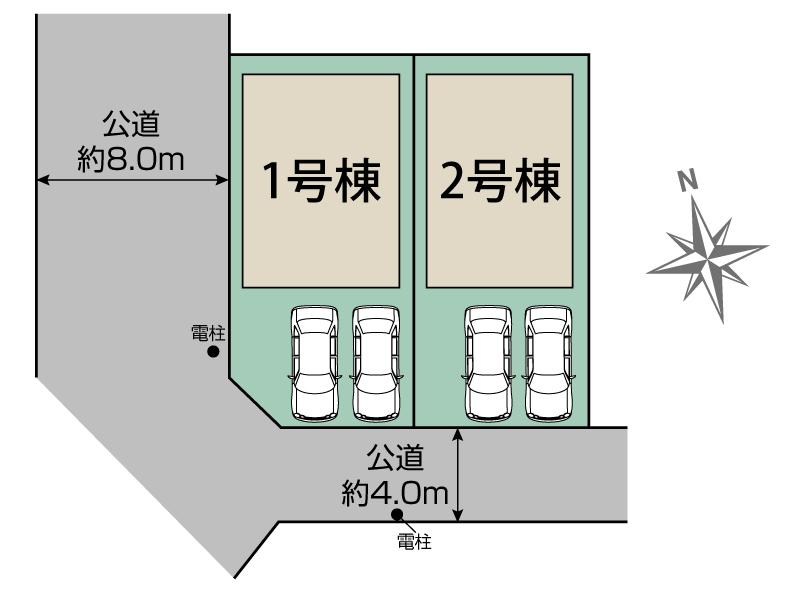 ブルーミングガーデン我孫子市若松２棟の見取り図