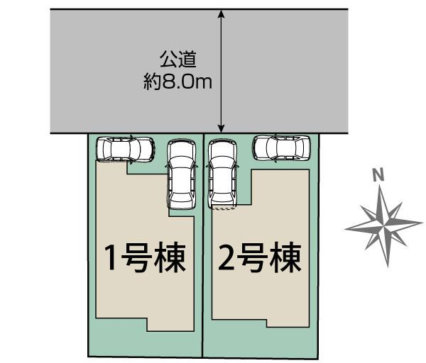 ブルーミングガーデン小牧市藤島２丁目２棟の見取り図